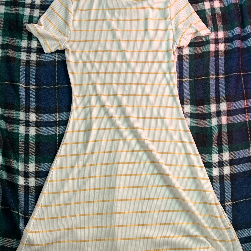 Forever 21 White and Pink A-Line Mini Dress